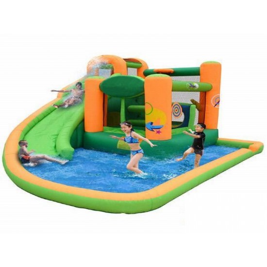Bouncy Castle With Slide And Pool